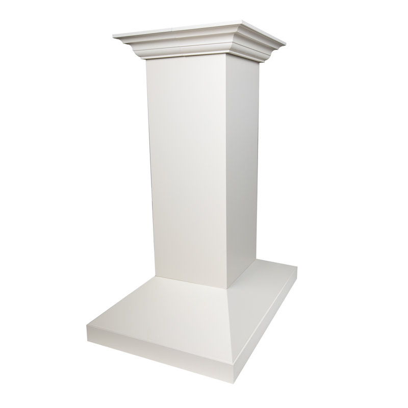 30" Wood 400 CFM Convertible Island Range Hood, Cottage White