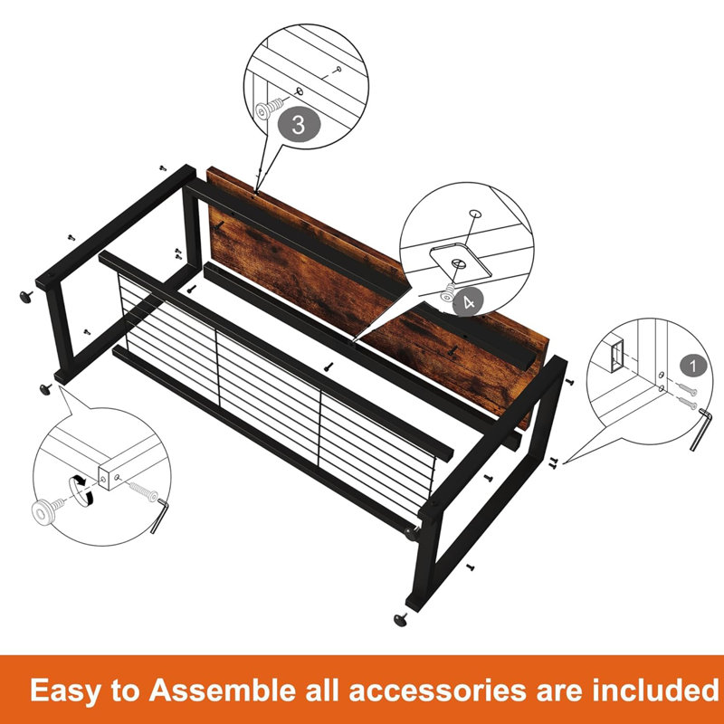 Metal Storage Bench