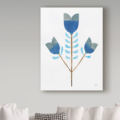 « rétro fleuris i », impression sur toile tendue