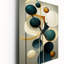 Horloge murale moderne «Rising With The New Moon Geometrics Retro Blue III - Abstract Spirals»-99634383