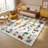 Rug Branch Atlas  8' x 11' (7'7" x 10'10") White/Beige Education Learning Kids Area Rug, Scandinavian Medium Pile, Stain-Resistant Carpet - Playroom, Nursery, Toy Room and Bedroom-2010315383