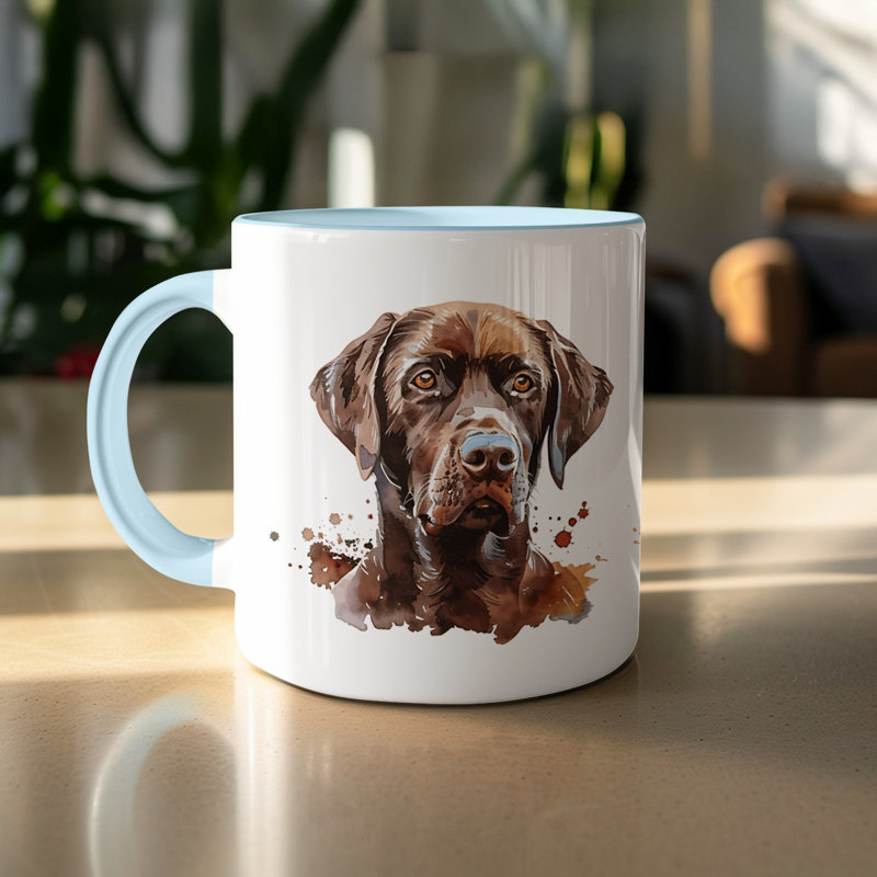 Watercolor Japanese Chin Art 11Oz Coffee Mug, 3