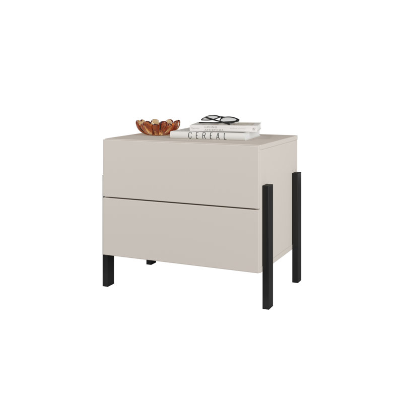 59cm W Laminate Bedside Table