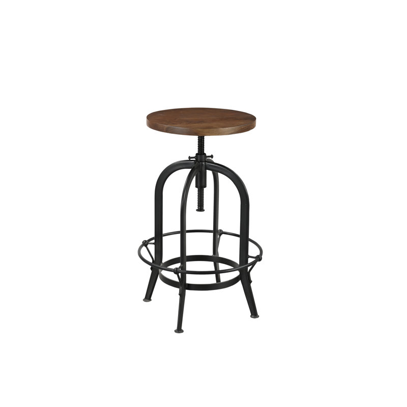 Jaydynn Swivel Adjustable Height Counter Stool with Metal Frame