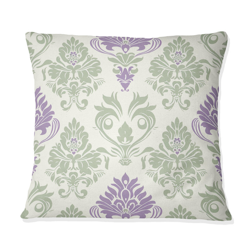 Coussin Damask, H 16 po x l 16 po, Carrée