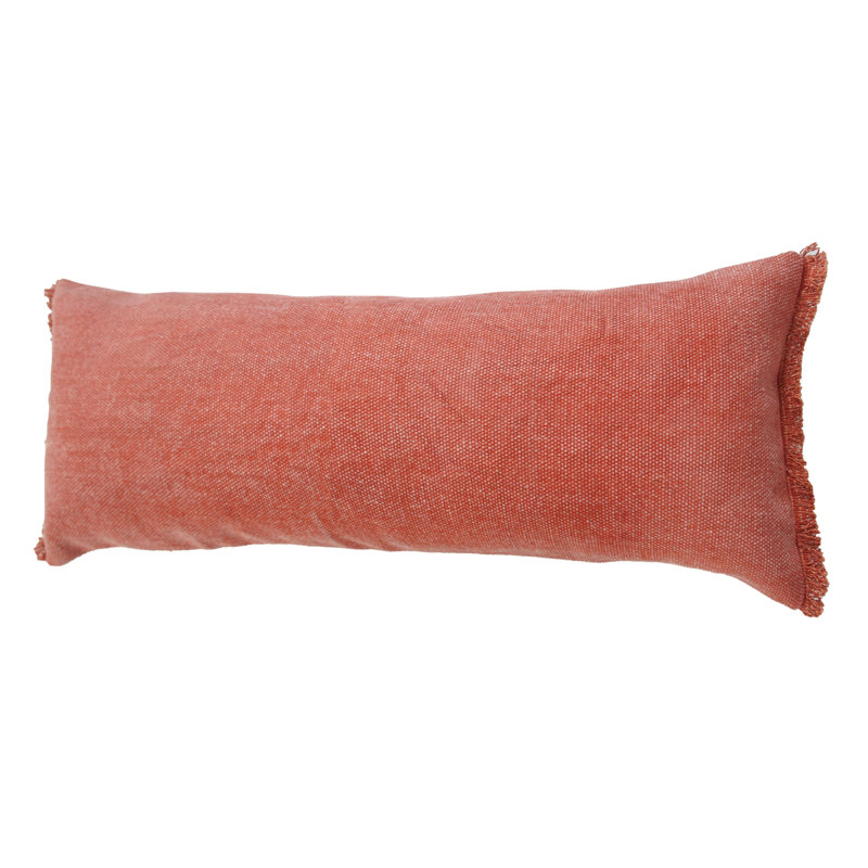 Oreiller 100% coton 14 po x 36 po avec fermeture à glissière 14 po, Rose