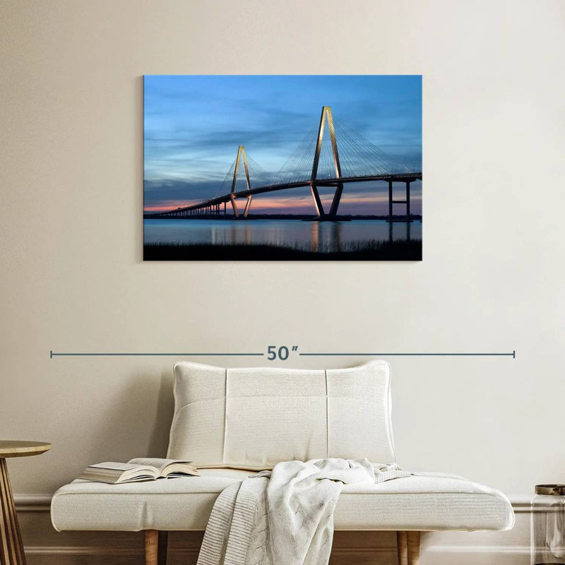Lilie Ravenel Bridge à l'aube, H 24 po x l 36 po