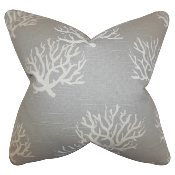 Reversible Throw Pillow, 22" H x 22" W, Aqua Blue