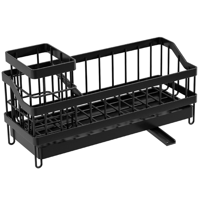 Rustproof Metal Kitchen Sink Caddy Organizer With Multiple Compartments, Waterproof & Ventilated Design