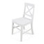 Chaises de salle à manger en bois d'acacia Roshan Farmhouse, blanc (ensemble de 2)