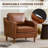 Barton 32" W Modern Soft Faux Leather Chair-2047320557