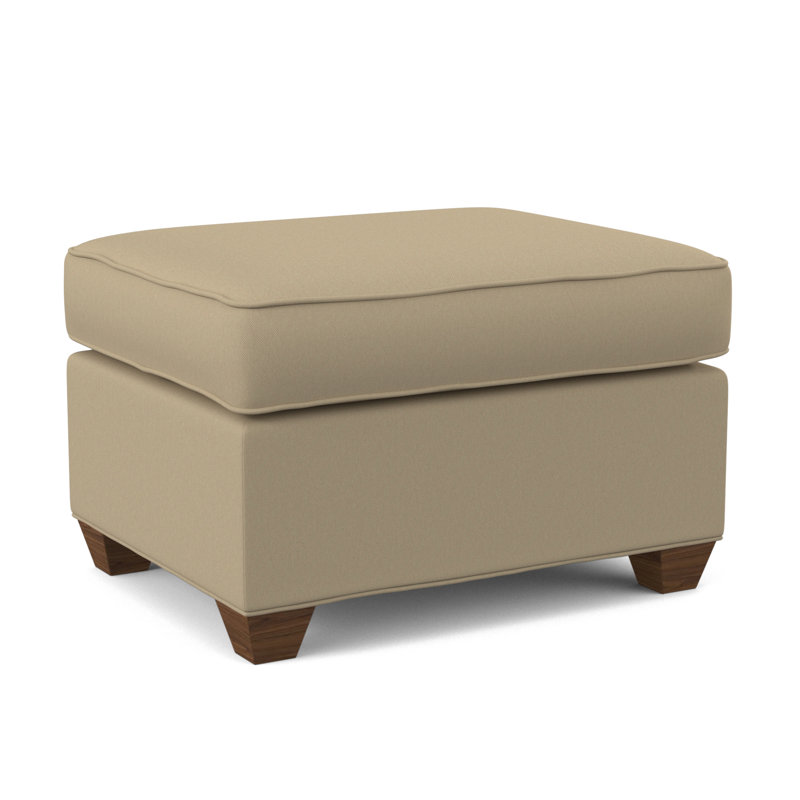 Avery 27" Wide Rectangle Standard Ottoman, Montana Walnut, Antic Sahara