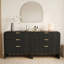 Commode à tiroirs cannelée moderne 32 po et table de chevet en bois-1747379467