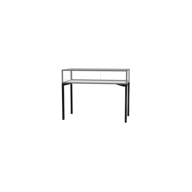 Keepsake Series 10'' H Metal Jewelry Display Case, Sliding Door, Dark Bronze, 10" H x 48" W x 24" D