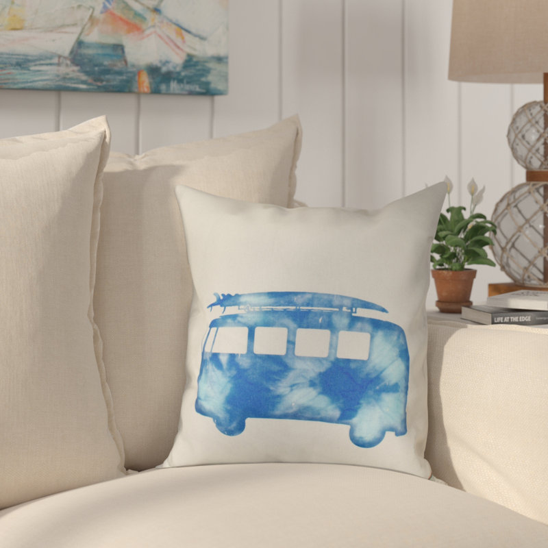 Coussin Willems, H 18 po x l 18 po, Bleu