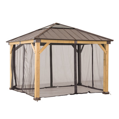 Net for cedar wood gazebo 336cm x 394cm, Kalossi