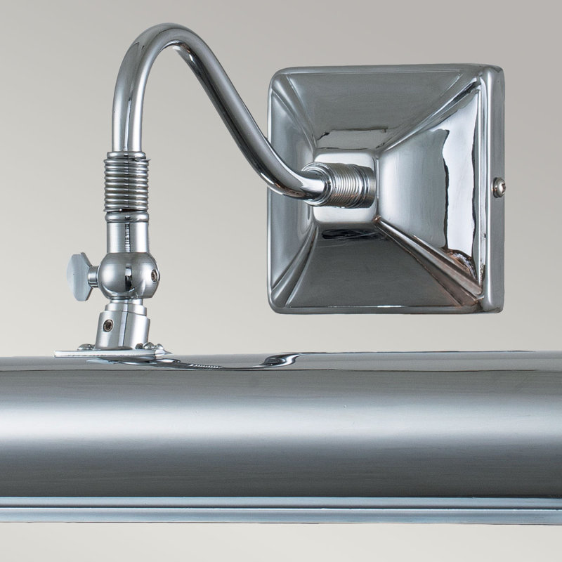 Leo 1 Light Picture Light, Polished Chrome, 5.5" H x 14" W x 8" D