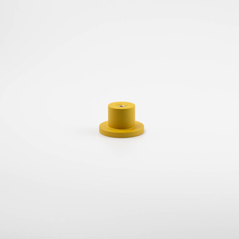 Sunflower Yellow Matte Round Modern Cabinet Knob