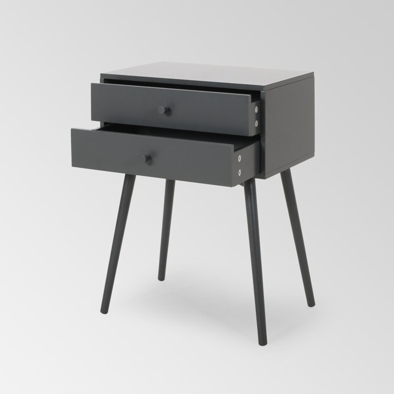 Table de chevet moderne et élégante en MDF Mid-Century