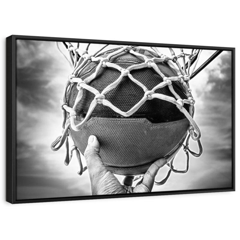 Impression sur toile BW Basketball, H 17 po x l 25 po