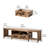 74.4" Farmhouse Solid Wood TV Stand, Extendable Media Console with 2-Drawers, Rustic Entertainment Center for TVs Up to 80", Easy Assembly