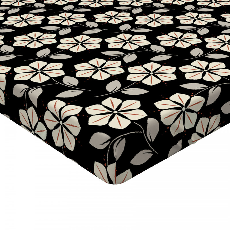 Microfiber Floral Fitted Sheet, Full Fitted Sheet