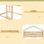 Lit simple superposé en bois avec tente-350248125