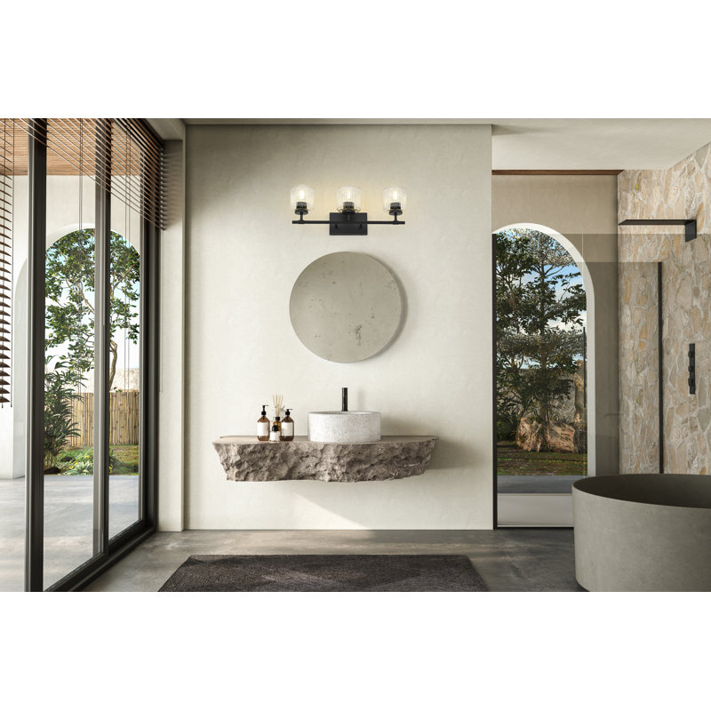 Braggs 3 Light Vanity, Matte Black