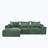 Boucle Sectional Sofa with pillows,No Assembly Needed-106714674