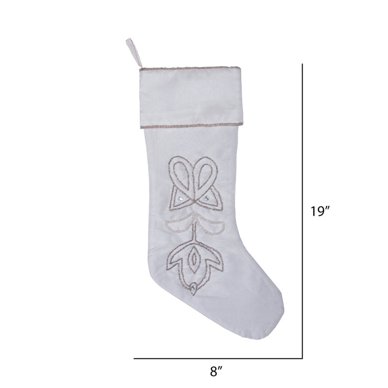 Chaussette de noël à perles pointues
