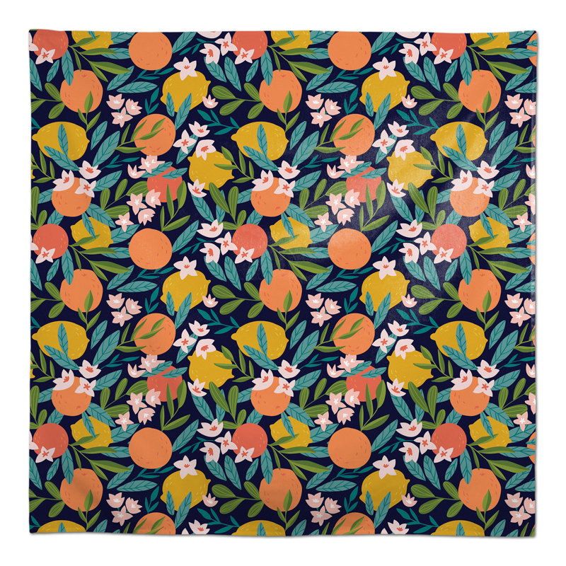Nappe 2 agrumes, Bleu marine