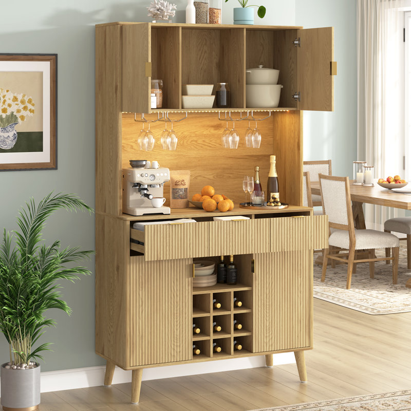Armoire de cuisine moderne Baylen, Naturel