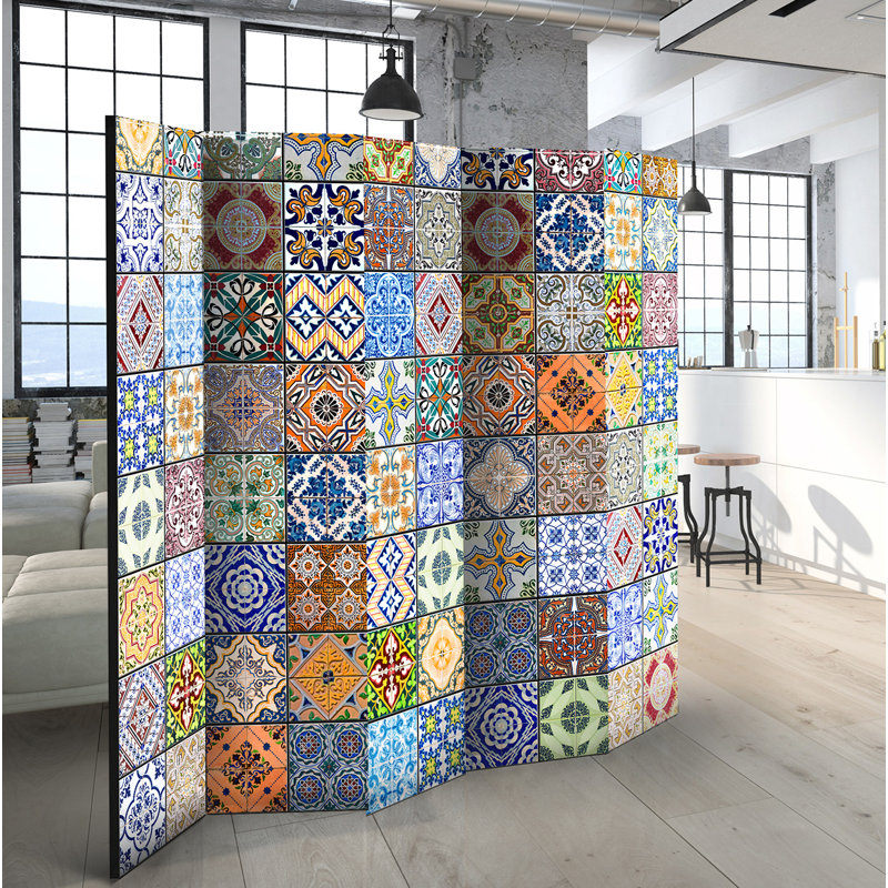 Dharamendra Colourful Mosaic Room Divider, 5