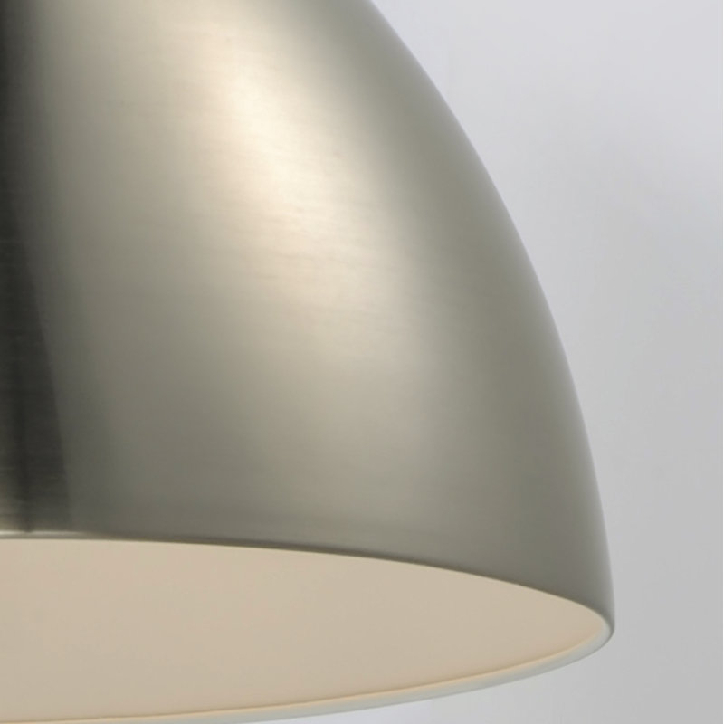 Wava 1 - Light Single Pendant, Satin Nickel, 8.75" H x 8.75" W x 8.75" D