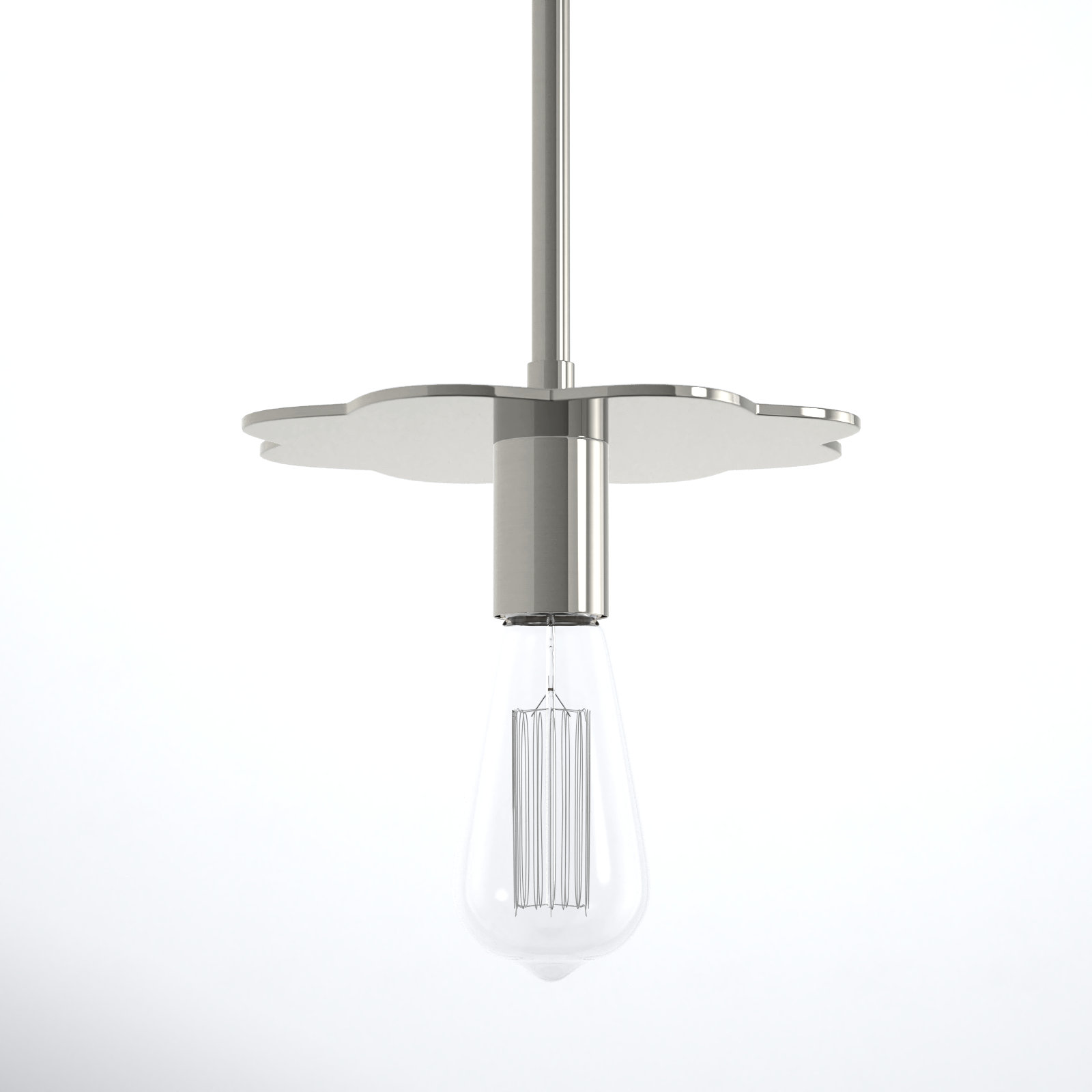 Thane Single Light Dimmable Pendant, Polished Nickel