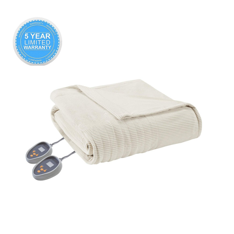 Couverture chauffante Rajanee Gracie Oaks, Ivoire