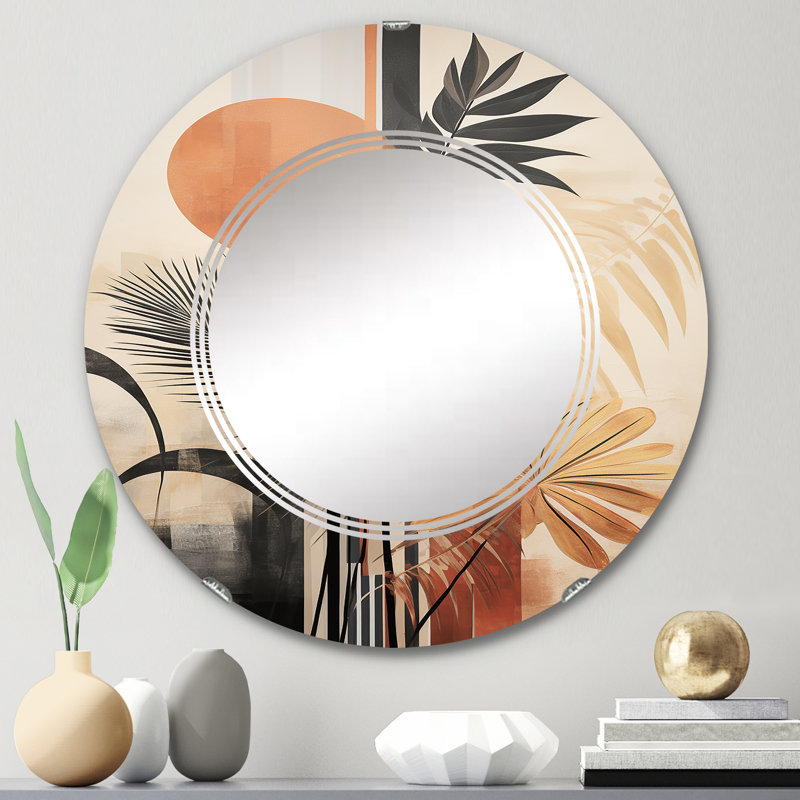 Jacksonia - Miroir mural moderne rond, 24 po x 24 po