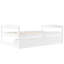 Lit plateforme simple blanc avec fonction de tiroir - Style élégant avec rangement simple et
