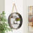 Hysell Metal Round 2 Shelves Black Wall Shelf with Hanging Rope