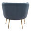 Fauteuil club capitonné gris et or 30 po Rania-111862504