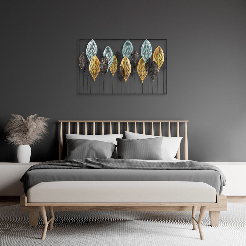 Accessoire mural décoratif en métal fait à la main, 25,9 po x 20,1 po | 100% métal avec une épaisseur de 0,06 pouce | Finition rouge et noire | Conception unique, parfaite pour la décoration intérieure et les intérieurs modernes, facile à accroch