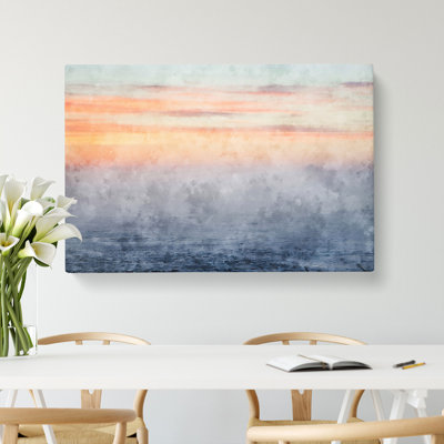Peach Landscape - Wrapped Canvas