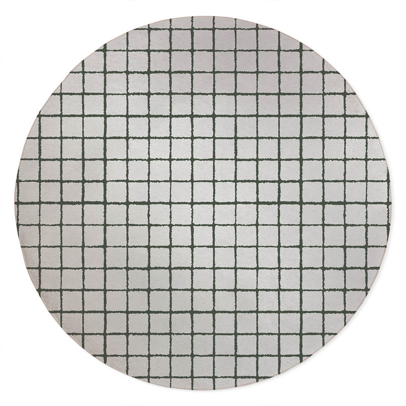 Rebar Non-Slip Outdoor Rug, Round 5'