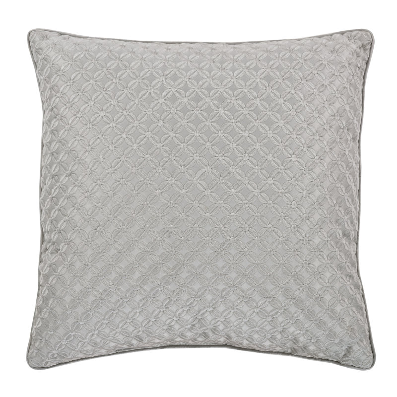 Lyndon 16" Square Decorative Throw Pillow, Silver
