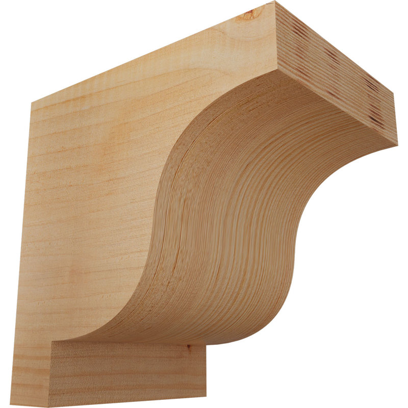 Newport Corbel, H 8 po x l 5,5 po x P 8 po, Sapin de Douglas, Lisse
