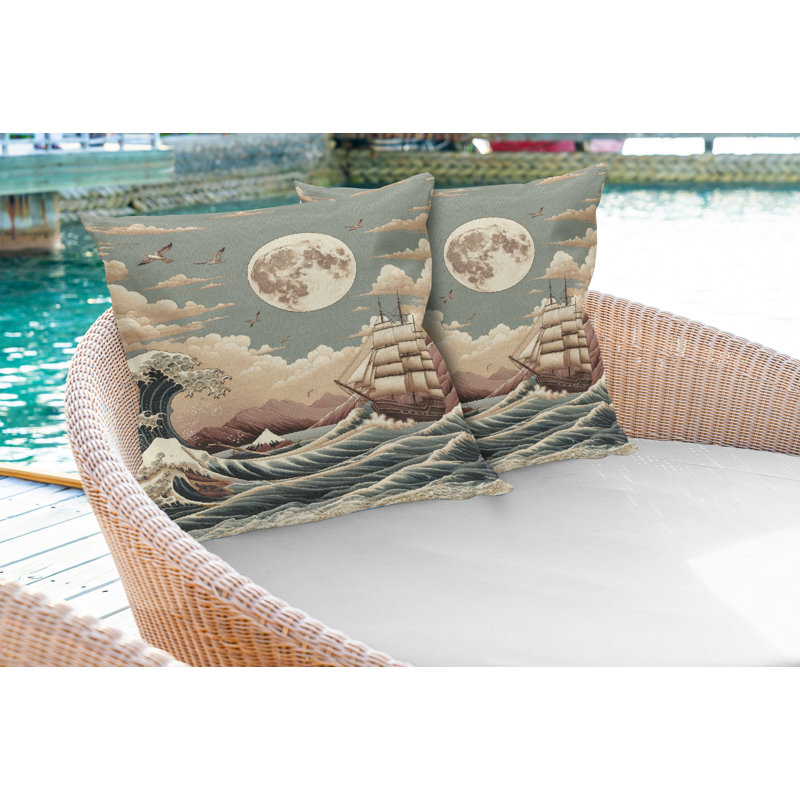 Fabric Reversible Throw Pillow, 18"H x 18"W, Square