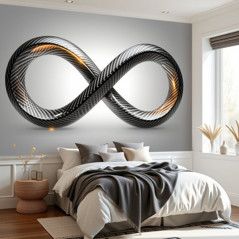 Papier peint adhésif autocollant amovible Infinity, L 96 po x l 69 po