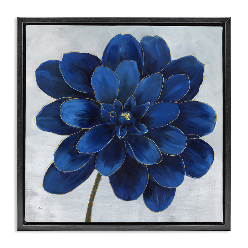 Art mural moderne sur toile flottante avec œillets, Cadre flottant noir de jais, H 18 po x l 18 po