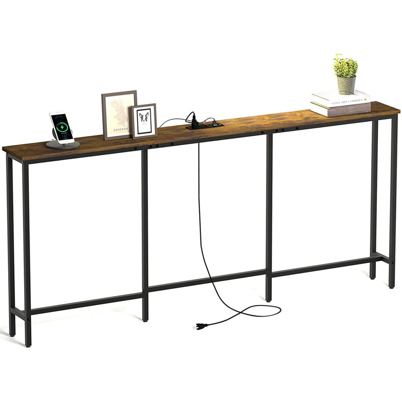 Bachand 70.86'' Console Table with Power Outlet