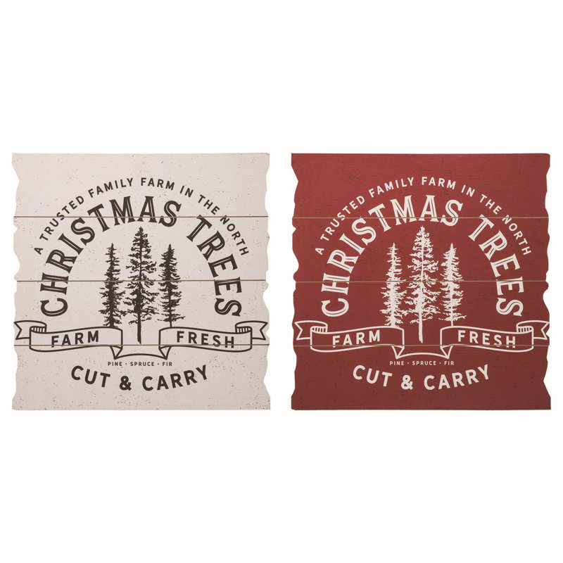  Ensemble de 2 décorations de Noël en panneaux de fibres à densité moyenne